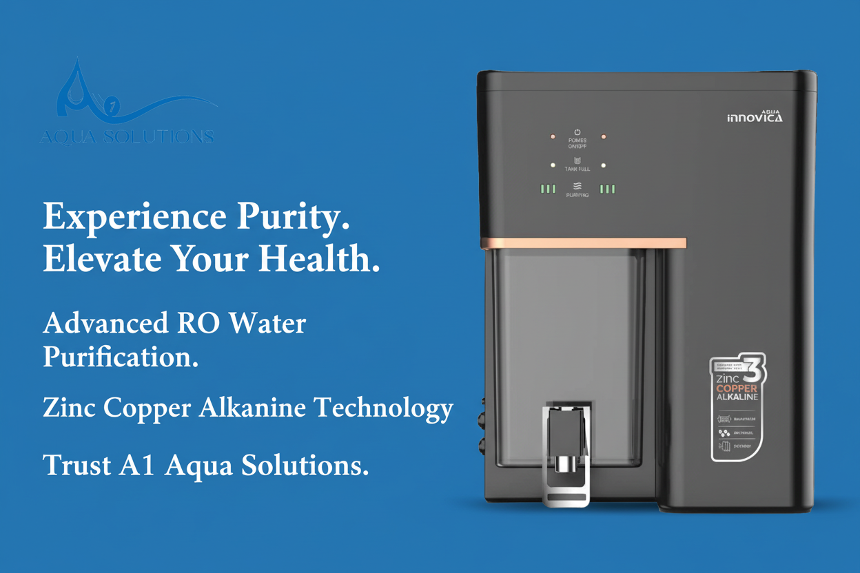 A1 Aqua Solutions Banner with Logo on Purifier